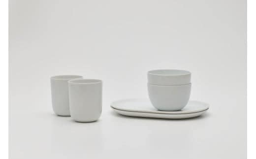 2016/ SD Cup & Plate & Bowl Set【2016/オリジナル】有田焼 食器 器 皿 平皿 鉢 小鉢 食器セット 6点 カップ フリーカップ プレート ボウル ホワイト シンプル A50-286