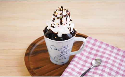 有田焼 染付鳥獣戯画 弓マグカップ よう楽庵・たかす A22-34 