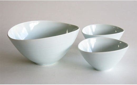 有田焼 青白磁 なぶり鉢セット ARITA PORCELAIN LAB【アリタポーセリンラボ】サラダボウル スープボウル シンプル モダン A40-375