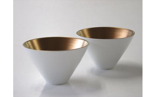 ARITA PORCELAIN LAB(アリタポーセリンラボ) ゴールド・ペア小鉢小飯碗 有田焼 茶碗 モダン ボウル スタイリッシュ A50-197
