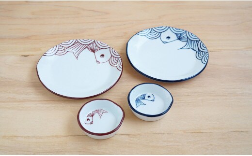 有田焼 とり皿と千代口のセット2種（鯛）やきもの工房こすず A22-13 