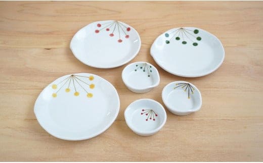 有田焼 取り皿と千代口のセット3種(キャンディ) やきもの工房こすず A24-42