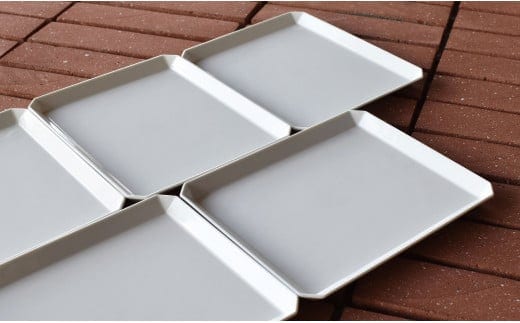 1616/ TY Square Plate 200 White 5枚セット【1616/arita japan】有田焼 食器 器 皿 中皿 角皿 スクエア プレート ホワイト A40-379