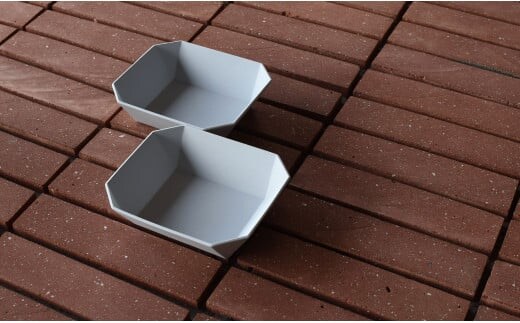 1616/ TY Square Bowl 150 Grey 2個セット【1616/arita japan】有田焼 器 食器 鉢 小鉢 スクエア ボウル グレー シンプル A22-99