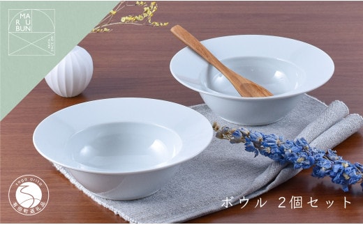 有田焼 ZEPHYR お洒落なパスタプレート 2個セット【まるぶんオリジナル】食器 器 うつわ 磁器 陶磁器 皿 プレート 鉢 中鉢 ボウル パスタ皿 2枚 セット ゼフィール シンプル ホワイト A24-188