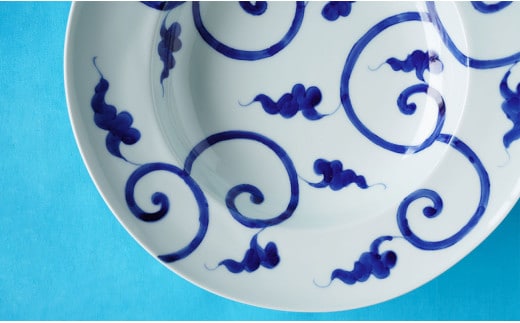 古染唐草パスタ皿 神田陶器店 A16-5