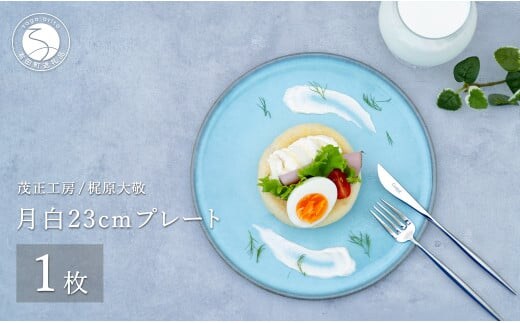 有田焼 月白23cmプレート【梶原大敬 茂正工房】食器 うつわ 器 皿 青磁 食器 作家 35000円 3.5万円 A35-503