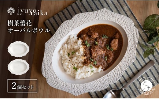 有田焼 切り紙文様のレリーフ 樹葉蕾花 オーバルボウル 2個 セット (パステルアイボリー) 切り紙作家「矢口加奈子」とのコラボ【ワークショップワイズケイ】食器 皿 楕円皿 パスタ皿 パスタボウル カレー皿 スープボウル 白色 ギフト A55-128