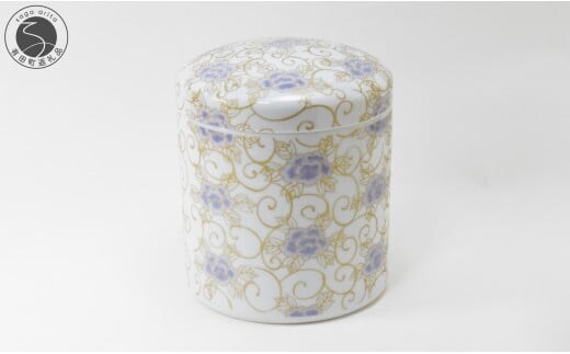 有田焼 紫苑華 5寸骨壷【幸楽窯 / YUIKA Lab】終活 牡丹 おしゃれ 高級 伝統工芸 モダン骨壷 高貴 気品 桐箱付 骨壺 A70-170