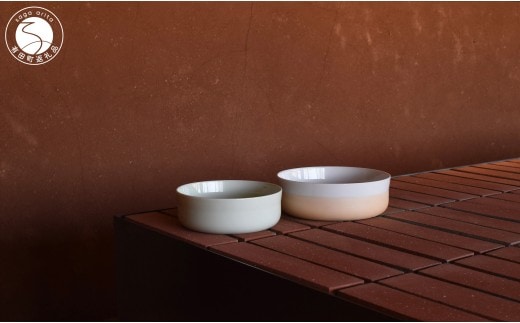 1616/ S&B Bowl 140 Light Green & Bowl 160 White / Light Orange 2点セット【1616/arita japan】有田焼 ショルテン＆バーイングス デザイン オランダ 食器 器 うつわ ボウル 小鉢 パステルカラー ホワイト オレンジ シンプル シック モダン インテリア グリーン ギフト A35-701