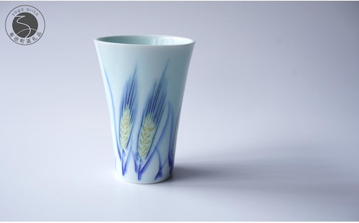 有田焼 麦ゆらぐフリーカップ【晩香窯 庄健】食器 うつわ 器 シンプル 上品 絵付け A18-205