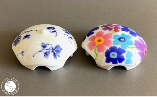 有田焼 排水口カバー 2個 セット ポピー＆花ちる里 【東洋セラミックス】 排水溝 花柄 かわいい 抗菌加工 排水口 カバー 洗面台 おもてなし おもてなしの心 au042