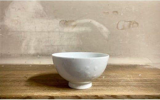 白磁釉滴飯碗(中) 井上祐希作 (井上萬二窯) 有田焼 お茶碗 ご飯茶碗 飯碗 35000円 3.5万円 A35-389