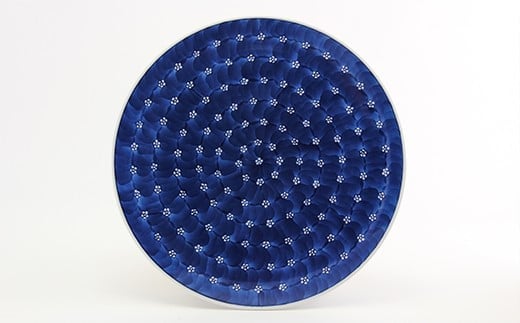 源右衛門窯 染付梅地紋 皿 食器 盛皿 器 プレート 梅地紋 有田焼 A65-30