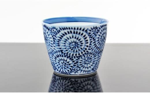 源右衛門窯 染付章魚唐草 そば猪口 器 食器 フリーカップ 伝統文様 そばちょこ 有田焼 A40-298