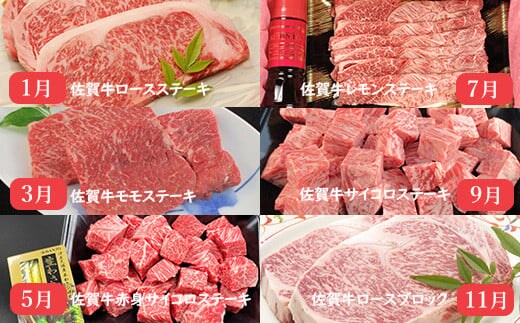 N120-11 お肉の日に佐賀牛ステーキが届く定期便！お29の定期便 月末の