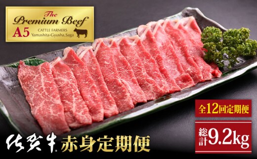 【全12回定期便】佐賀牛 A5 赤身 定期【山下牛舎】 [HAD101]