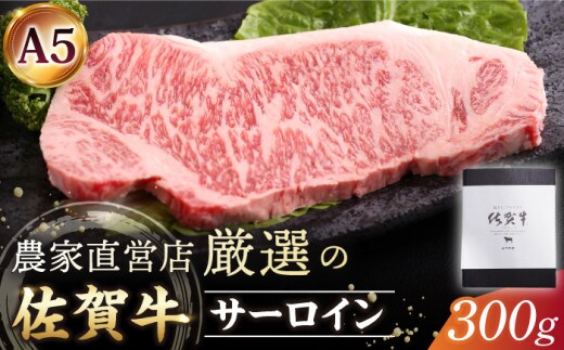 【最速配送】佐賀牛 A5 サーロイン ステーキ 300g ( 300g×1枚 ) 【山下牛舎】 [HAD026]