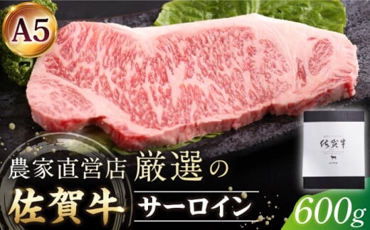 【最速配送】佐賀牛 A5 サーロイン ステーキ 600g ( 300g×2枚 ) 【山下牛舎】 [HAD027]