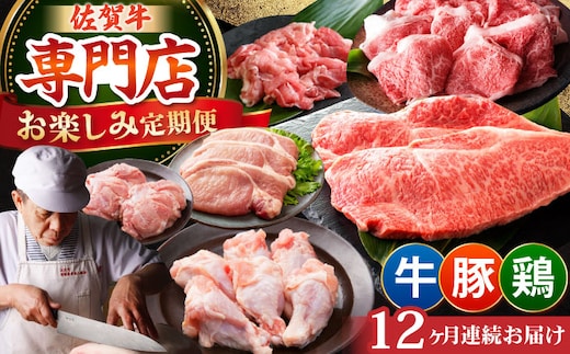 【全12回定期便】牛・豚・鶏 お楽しみ定期 総計13,920g 【肉の三栄】 牛肉 豚肉 鶏肉 [HAA145]
