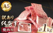 【訳あり】【いろいろな部位が楽しめる！】佐賀牛 焼肉セット 1kg【山下牛舎】 [HAD148]佐賀牛 赤身 バラ ロース 切り落とし 不揃い カット BBQ 冷凍 国産 牛肉 焼肉