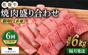 【全6回定期便】【隔月発送】佐賀牛 焼肉セット 1.0kg ( 霜降り・赤身 各500g ) 【田中畜産牛肉店】 [HBH123]