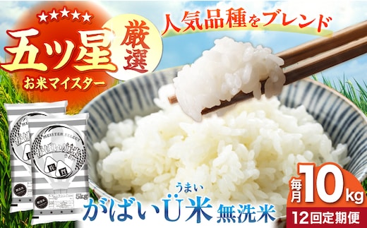 【全12回定期便】がばいU米（うまい）無洗米 10kg 【大塚米穀店】 [HBL160]