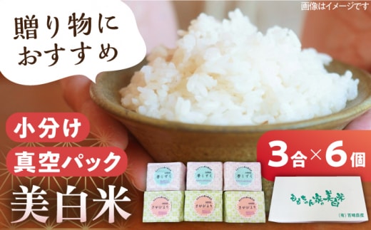 【真空パックの小分け】令和7年産 ももちゃんちの美白米 ギフト用（さがびより・夢しずく）3合×6個【ももさき農産】 [HCG010]