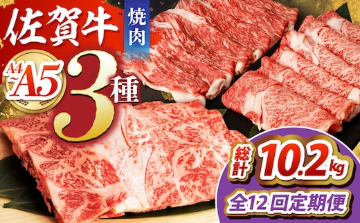 【全12回定期便】佐賀牛 焼肉セット（モモ/カタ赤身/肩ロース） 【吉祥】 [HCW011]