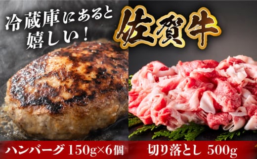 【佐賀牛を毎日の食卓に】佐賀牛 日常使いセット ＜ハンバーグ150g×6個・切り落とし500g＞【がばいフーズ】 [HCS072]