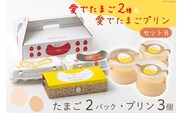 AH057 愛でたまご２種＆愛でたまごプリンセットB 【 プリン 卵 たまご 自家製 冷蔵 長崎県 島原市 】