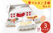 AH060 愛でたまご３種セット【 たまご 卵 長崎県 島原市 養鶏場 直送 】