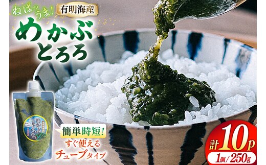 AE298 有明海産 無添加めかぶとろろ（250g×10パック）