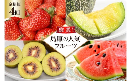 BG083【全4回】厳選！島原の人気フルーツ定期便