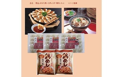 AB007雲仙しまばら鶏一口ぎょうざ・鶏めしセット
