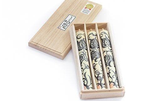 AB046温かな色合いとゆらぎに安らぐ 絵蝋燭３本セット（和モダン）