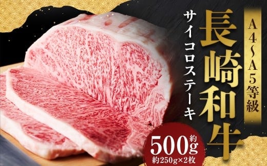 【A4~A5】 長崎和牛 サーロインステーキセット 約500g (約250g×2枚) / 和牛 牛肉 ぎゅうにく お肉 おにく 肉 にく 霜降り サーロイン ステーキ 長崎県 時津町 冷凍