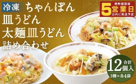 冷凍ちゃんぽん・冷凍皿うどん・冷凍太麺皿うどん 詰合せ(各4袋 計12袋) ちゃんぽん 皿うどん 太麺皿うどん お取り寄せ グルメ セット
