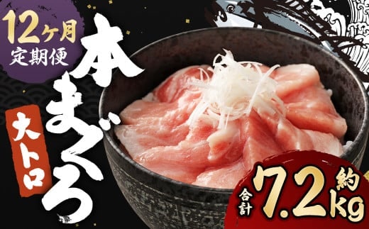 【定期便12回】長崎県産 本マグロ(養殖)大トロ 皮付き 約600g 生食用