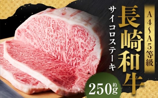 【A4~A5】 長崎和牛 サーロインステーキ 約250g (約250g×1枚) / 和牛 牛肉 ぎゅうにく お肉 おにく 肉 にく 霜降り サーロイン ステーキ 長崎県 時津町 冷凍