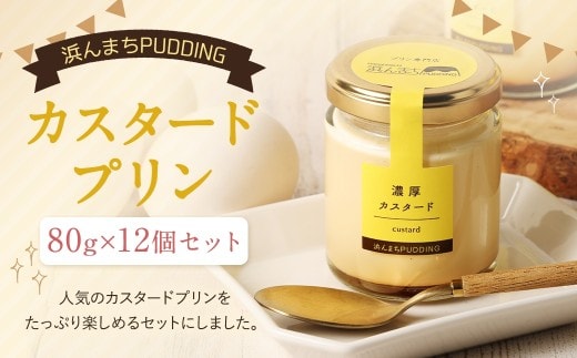 【2026年10月発送】浜んまちPUDDING カスタードプリン 12個 セット プリン スイーツ お菓子 おやつ