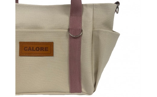 【ホワイト×ピンク】お散歩バッグ 小物 ショルダーバッグ 男女兼用