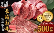 【6回定期便】長崎和牛 ウデ・モモ スライス (焼肉・鉄板焼用) 500g×6回 計3kg【川下精肉店】[OAA009] / スライス肉 焼肉用 BBQ バーベキュー やきにく 国産牛 和牛スライス 国産牛スライス 高級焼肉 モモ 黒毛和牛 冷凍 肉 長崎和牛 贈答