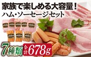 長崎浪漫工房 九州産豚肉使用ハム・ソーセージ詰合せ 計7種 8パック 678g [OCQ008] / ハムセット ハム食べ比べ おつまみ ロースハム ベーコン 熟成ハム ボンレスハム 豚肉 熟成肉 詰め合わせ セット 贈答 ギフト ウインナー ソーセージ