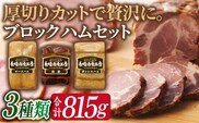 長崎浪漫工房 九州産豚肉使用ハム詰合せ 計3種 815g   [OCQ009] / ハムセット ハム食べ比べ おつまみ ロースハム やきぶた  焼豚 熟成ハム ボンレスハム 豚肉 熟成肉 詰め合わせ セット 贈答 ギフト