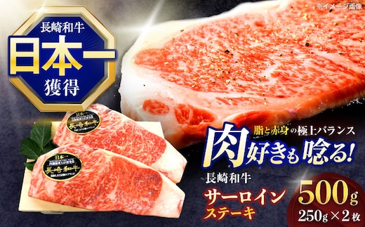 長崎和牛サーロインステーキ 約500g(250g×2枚)【株式会社 黒牛】[OCE045] / 牛肉 さーろいん サーロインステーキ ステーキ肉 さーろいんすてーき サーロイン肉 ステーキ すてーき