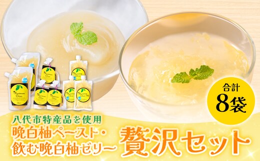 熊本県 八代市産 晩白柚ペースト「マキシト」& 晩白柚ゼリー「マキシトゼリー」『贅沢セット』（合計1280g） ばんぺいゆ 柑橘 手作り