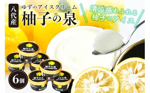 八代産 ゆずのアイスクリーム「柚子の泉」6個 アイス