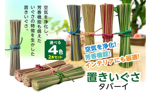 【4色から2色選べるカラー】置きいぐさ（タバーイ）2本セット【ピンク×ピンク】