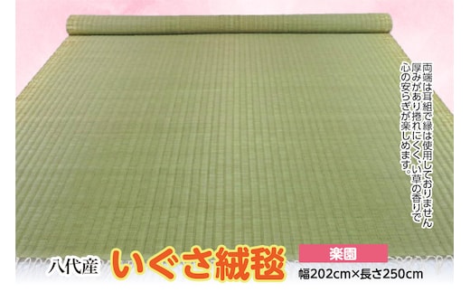 いぐさ絨毯【楽園】幅202cm×長さ250cm 八代市産